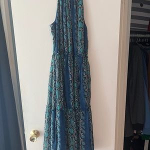 Sundance Blue Snake Print Dress
